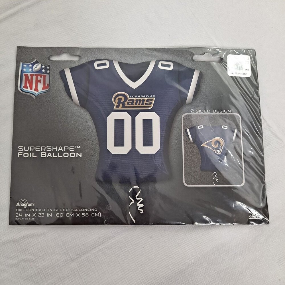 NFL Los Angeles Rams Foil Balloon Jersey Shaped Party Extra Large 24x23 In
